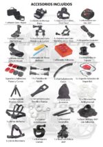 valija estuche kit 64 accesorios para gopro sjcam sport cam