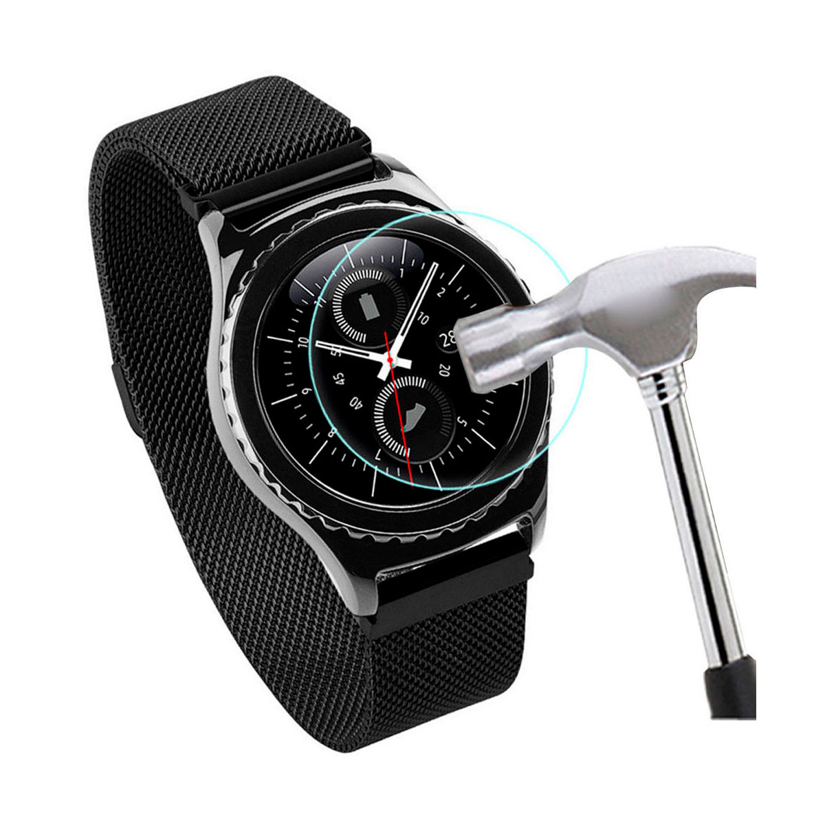 vidrio-s3-(2) vidrio templado gorila glass para samsung gear s3 classic y frontier (32,9mm)