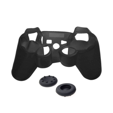 funda de silicona antideslizante para joystick ps2 ps3 + 2 grips