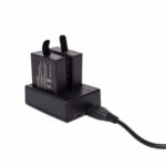 cargador de bateria dual con cable para gopro 5 6 7 black