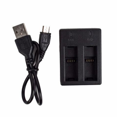 cargador de bateria dual con cable para gopro 5 6 7 black