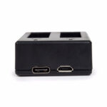 cargador de bateria dual con cable para gopro 5 6 7 black