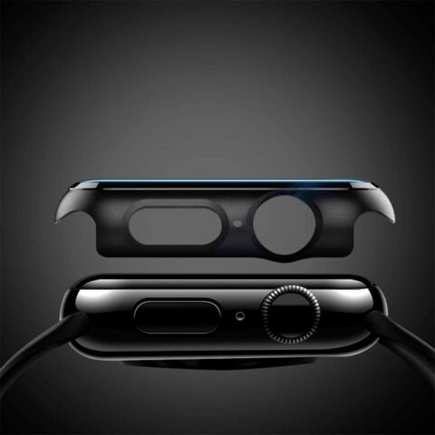 bumper protector marco + vidrio para apple watch 38 40 42 44