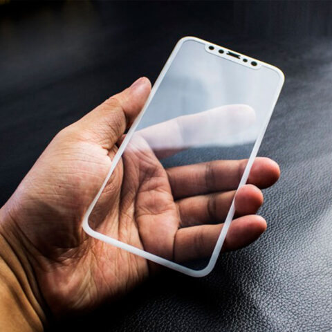 gorilla glass vidrio templado iphone 10 x con marco blanco