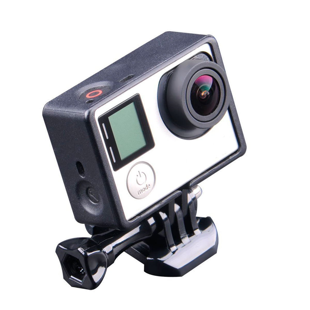 hero4(3) carcasa marco frame abierto para gopro hero 3 y 4 con base
