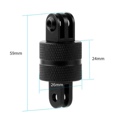adaptador de montaje en trípode giratorio de 360° gopro