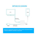 adaptador convertidor lightning iphone ipad av digital hdmi power