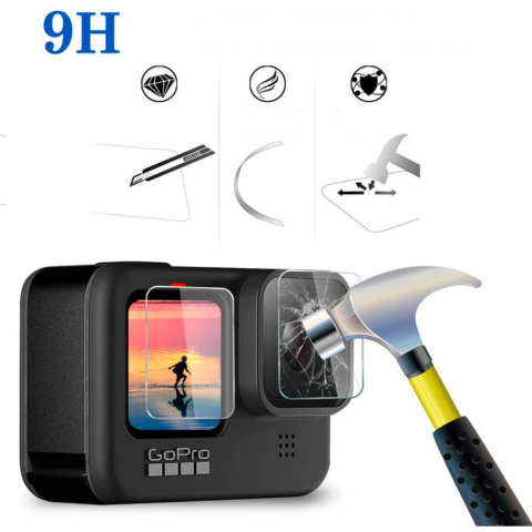 vidrio templado protector de pantallas lente para gopro hero 9