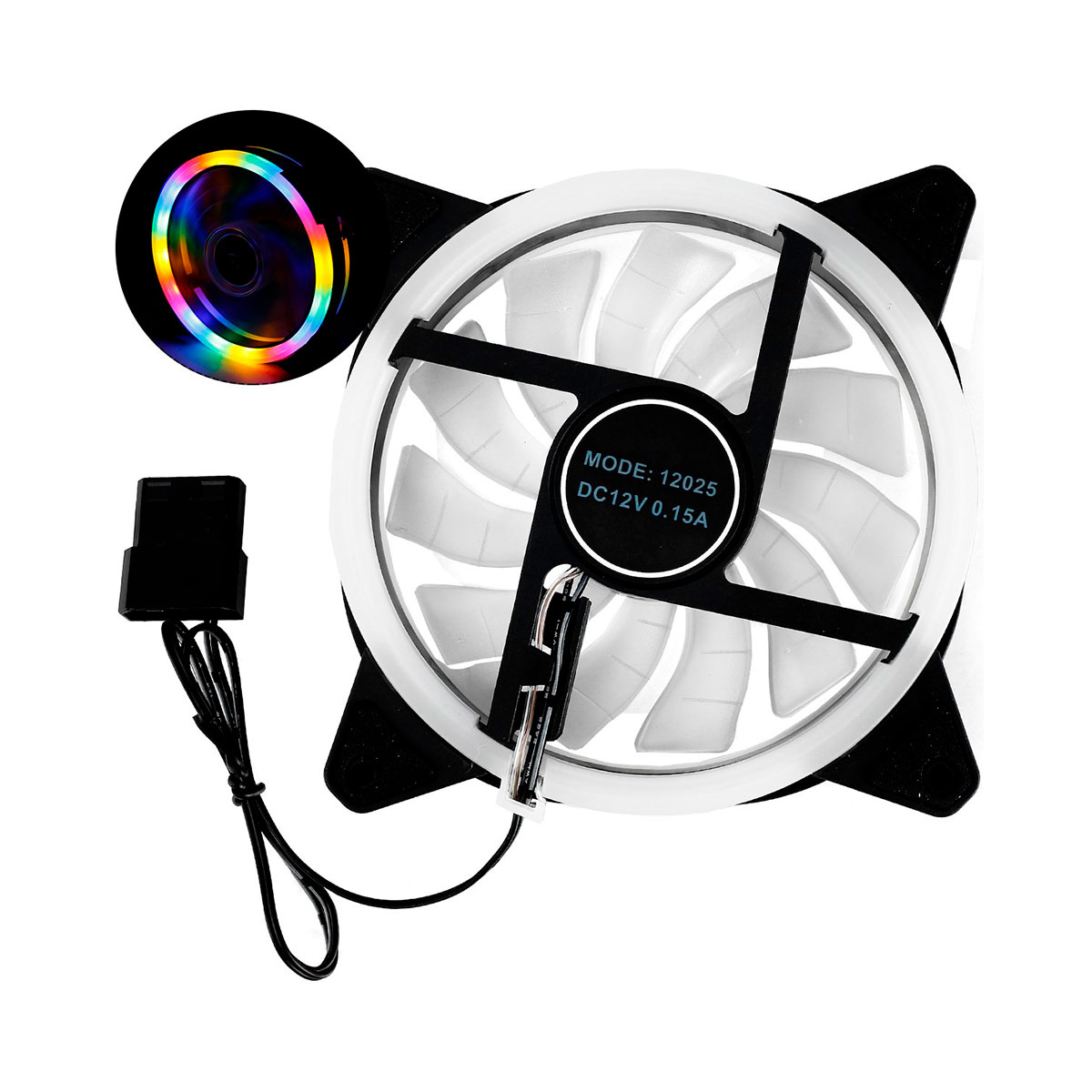 Fan Cooler Gamer Mining Minero Led Rgb Pc Cpu 120mm