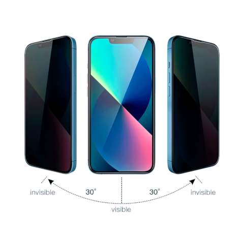 vidrio templado antiespia 2.5d para iphone 13 mini pro max