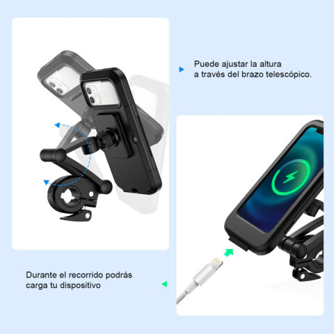 soporte para celular 360 antivibración 6.7 pulgadas