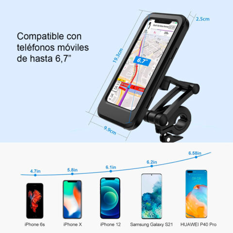 soporte para celular 360 antivibración 6.7 pulgadas