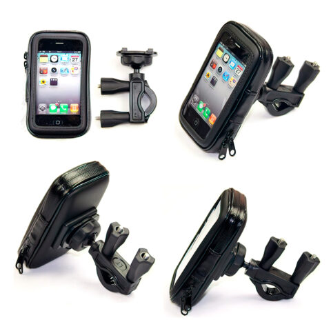 holder waterproof de bicicleta o moto para smartphone soporte en u