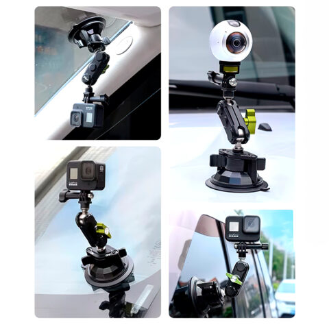 soporte con ventosa para cámara de acción celular rosca universal