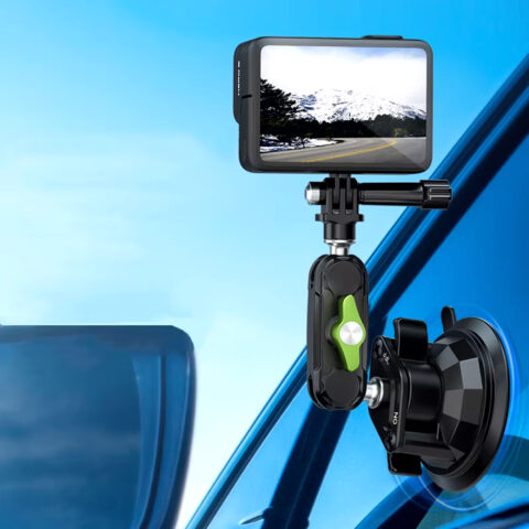 soporte con ventosa para cámara de acción celular rosca universal