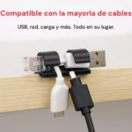 Clips Organizadores De Cables Con Pegamento 16 Piezas - Imagen 3