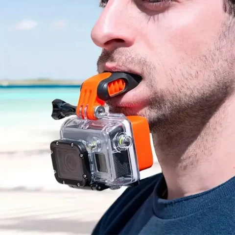 Soporte Bucal Para Camaras Deportivas Tipo Gopro Surf - Imagen 3