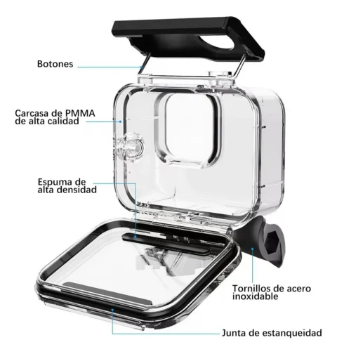 Carcasa Para Gopro Hero 13 Sumergible 60 mts - Imagen 5