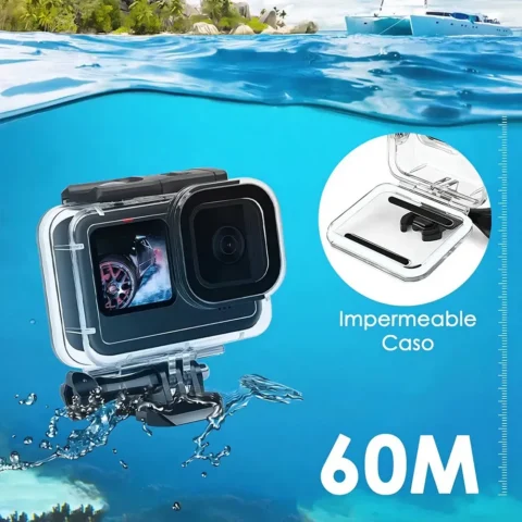 Carcasa Para Gopro Hero 13 Sumergible 60 mts - Imagen 3